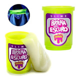 2 Slime Brilha No Escuro 110g Diversão Infantil Criança 