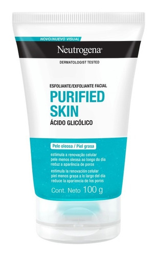 Exfoliante Facial Neutrogena Purified Skin 100g Momento De Aplicación Día/noche Tipo De Piel Mixta A Piel Grasa