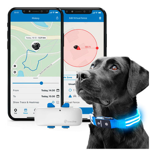 Tractive Rastreador Gps Para Mascotas Con Collar De Perro