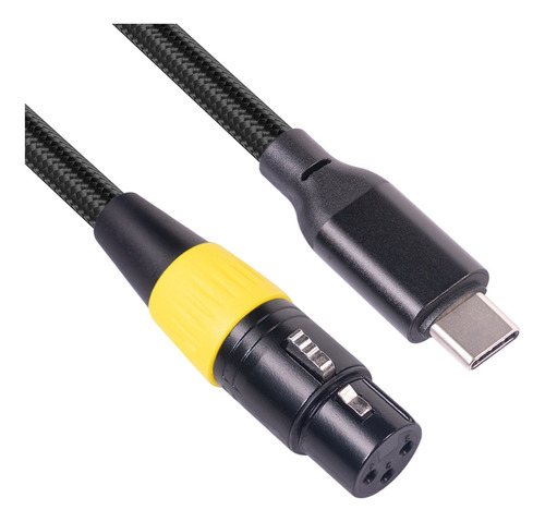 Cabo Usb Ac Xlr Fêmea C Macho Para Microp Fêmea Xlr De 3 Pi