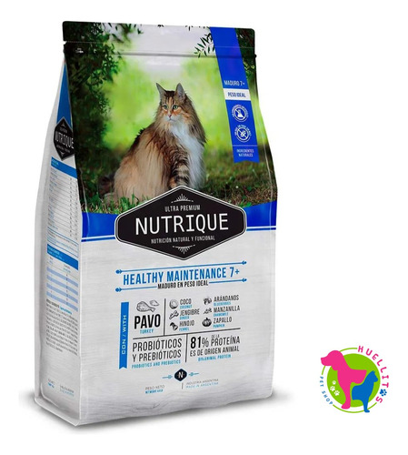 Nutrique Gato 7+ Healthy Maintenance X 2kg- Huellitas 