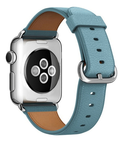 Correa Cuero Compatible Iwatch Apple Watch 38/40/41mm Azul C