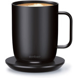 Taza Inteligente Ember Con Control De Temperatura, 295 Ml, Color Negro, Diseño Con Nombre Blanco