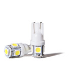 Lampara Led T10 Posicion 5 Led 12v W5w X2 Color A Eleccion