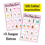 Juego Imprimible Loteria Baby Shower Rosa 100 Tablas Pdf