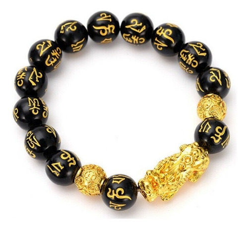 Pulseira Sorte Sucesso Riqueza Dragon Feng Shui Pixiu Biju Comprimento 16 Cm Diâmetro 8 Cm