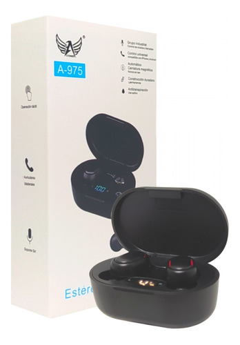 Fone De Ouvido Intra-auricular Sem Fio Bluetooth A-975 Led