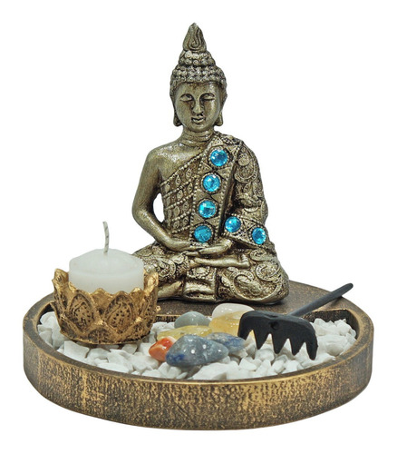 Jardim Zen Buda Hindu Tailandês Castical Vela + 8 Incensos