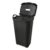 Cesto Organizador Rattan Preto Prático Design Sofisticado 