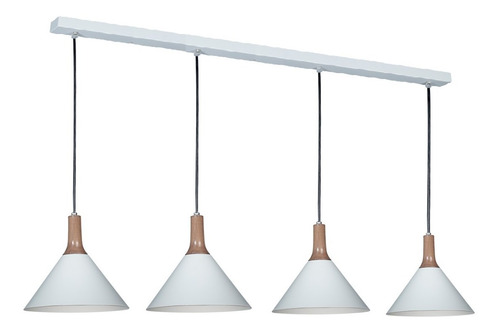 Lámpara Plafón Colgante 4 Luces Diseño Deco Nórdico Moderno