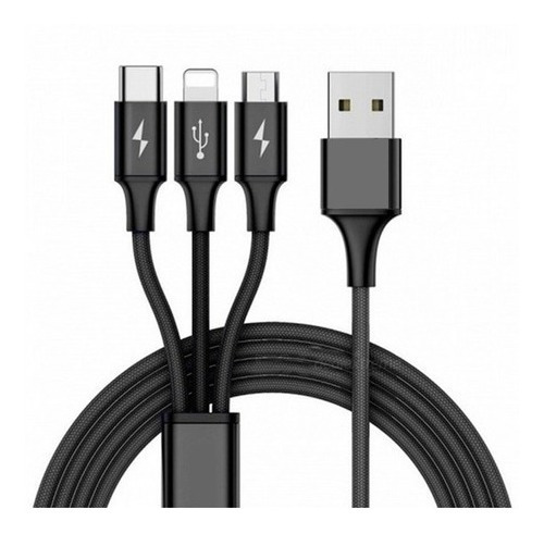 Cabo De Dados Usb 3 Saídas Para Caregamento De Celular 