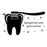 Vinil Decorativo Muela Y Cepillo Para Pared Dentista