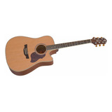 Violao Crafter Folk Cutaway De7n Eletrico N Tampo Solido Bag