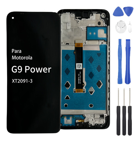 Pantalla Touch Lcd Con Marco Para Motorola G9 Power Xt2091-3