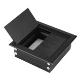 Pasacables De Aluminio Negro Escritorio  80mm X 80mm (pz)