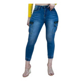 Jeans Pitillo Cargo Corte Colombiano