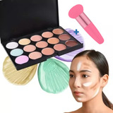 Paleta 15 Correctores Maquillaje Alta Cobertura + Brocha F