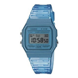 Reloj Casio F91ws Batería 7 Años Original Correa Transparent