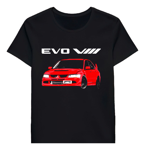 Remera Rally Red Evolution Viii Evo 8 Jdm Mitsubish 59873809