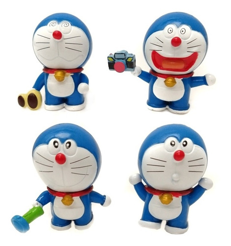 Doraemon Colección X 4 Figuras En Bolsa
