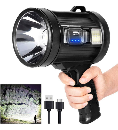 Foco 9000 Lúmenes Linterna De Mano Foco Led, M