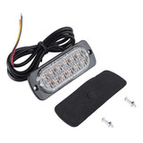 W Barra Luz Emergencia Coche 4pcs 12 Led Ámbar