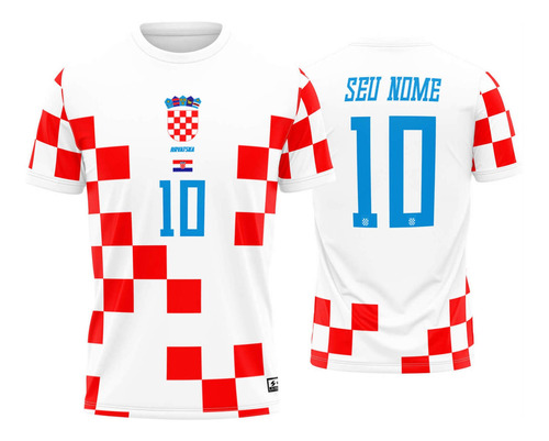 Camisa Croácia Copa Do Mundo Personalizada Com Nome E Numero