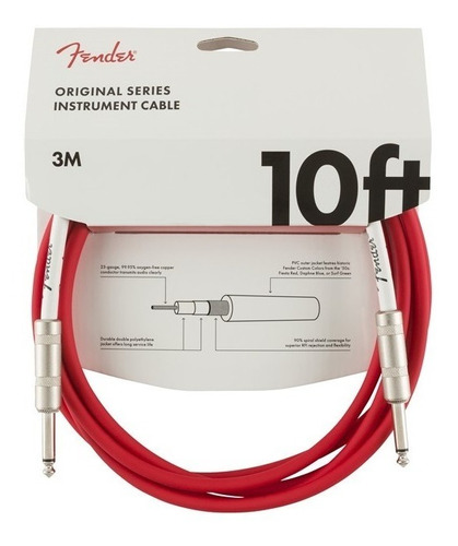 Cable Fender Original Series Fiesta Red Plug-plug Recto.