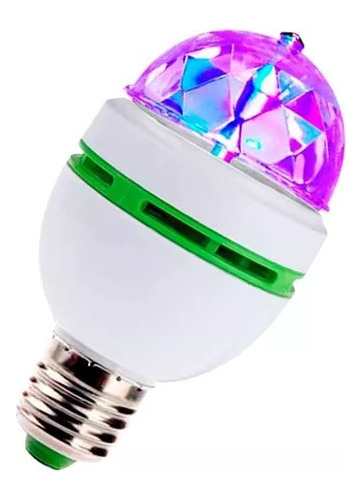 Ampolleta Rgb Para Fiesta Hogar Bola Led Giratoria E27