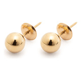 Brinco Bola 5mm Em Ouro 18k