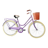 Bicicleta Urbana Femenina Black Panther Maja R26 1v Freno Contrapedal Color Morado Con Pie De Apoyo