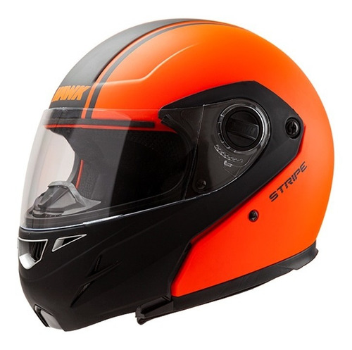 Casco Para Moto Modular Hawk Rs5 Stripe Naranja En Teo Motos