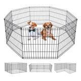 Corral Portatil Plegable Para Perro Y Gato Casa Valla Gris S