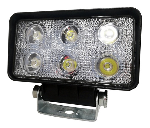 Faro Rectangular 6 Leds Tipo Dually 4 Pulgadas Auto Moto Suv