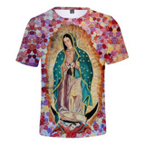 Guadalupe Virgen María Católica Hombres Camisetas De Impresi