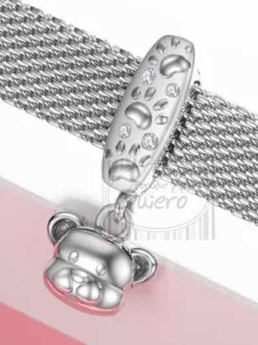 Charm 100% Plata 925 Oso Para Pulsera Plana Reflexion Pandor