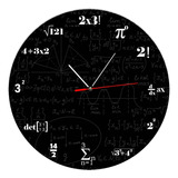 Reloj De Pared Operaciones Matemáticas Mdf Imagen Digital V3