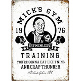 Micks Gym Vintage Retro Metal Tin Sign Placa Decor Migh...