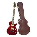 Guitarra Les Paul Tagima Mirach Fl Transparent Red + Case