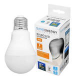 Lâmpada Bulbo Led Emergência 8w E27 Bivolt Branco Quente