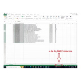 Base De Datos En Excel Con Mas De 14 Mil Productos Abarrotes