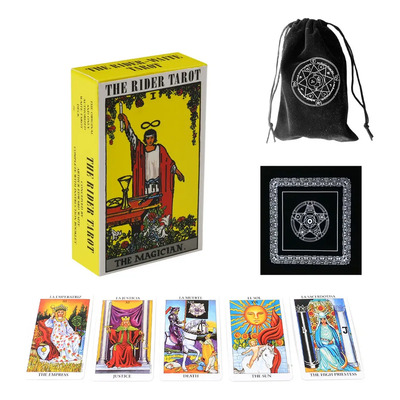 Tarot Rider Waite, Cartas de Tarot con 78 Arcanos, Incluye Ingles Guía, Mantel y Bolsa, Ideal para Principiantes, Guía interior, Autodespertar | MercadoLibre