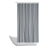 Cortina Baño Lavable Tela Impermeable Con Diseño+12 Ganchos