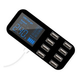 Cargador De Coche Rápido A9s De 8 Puertos Multi Usb Lcd