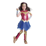 Disfraz De Niñas Cosplay Wonder Woman Para Halloween Fiesta