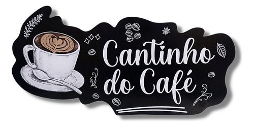 Placa Cantinho Do Café Adesivada Personalizada Area Do Café
