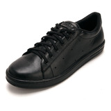 Tenis En Cuero Villabonr Vt-3009 Negro