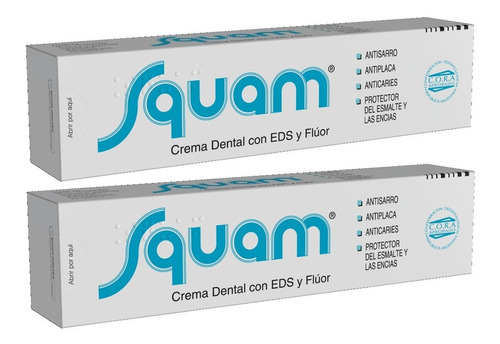 Promo 2 Cremas Dentales Squam Por 120 Gramos C/u