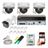 Kit Camaras De Seguridad Hikvision Ip 2 Mpx Nvrpoe+4cam+disc