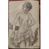 Dibujo Mujer Artista Plástico Dibujante  Ponagos Art Deco 